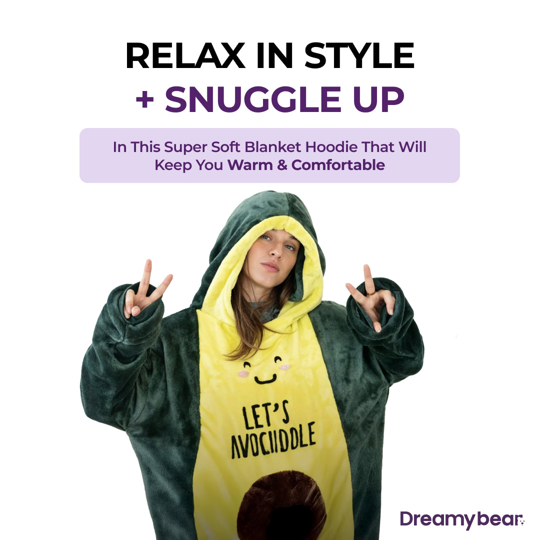 Snuggable Blanket Hoodie -  Avocado