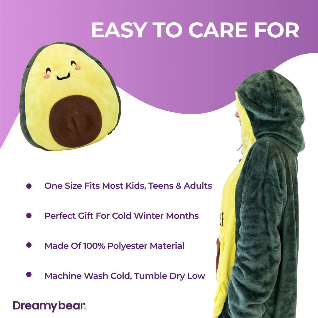 Snuggable Blanket Hoodie -  Avocado