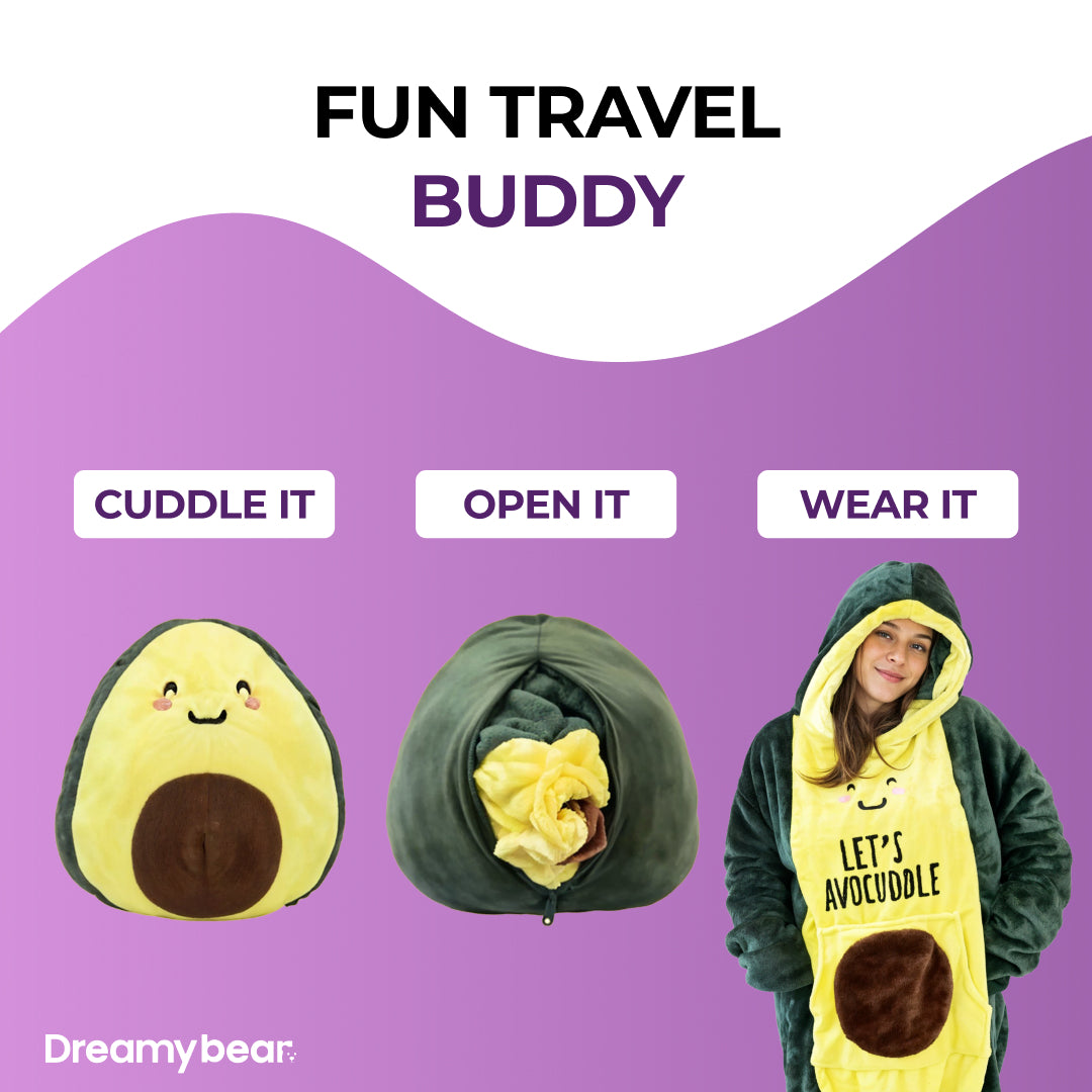 Snuggable Blanket Hoodie -  Avocado