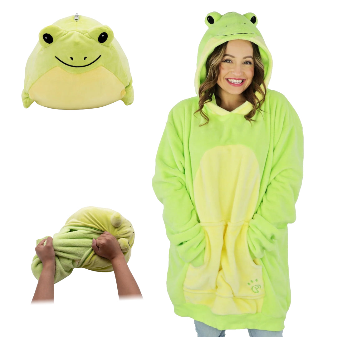 Snuggable Blanket Hoodie - Frog
