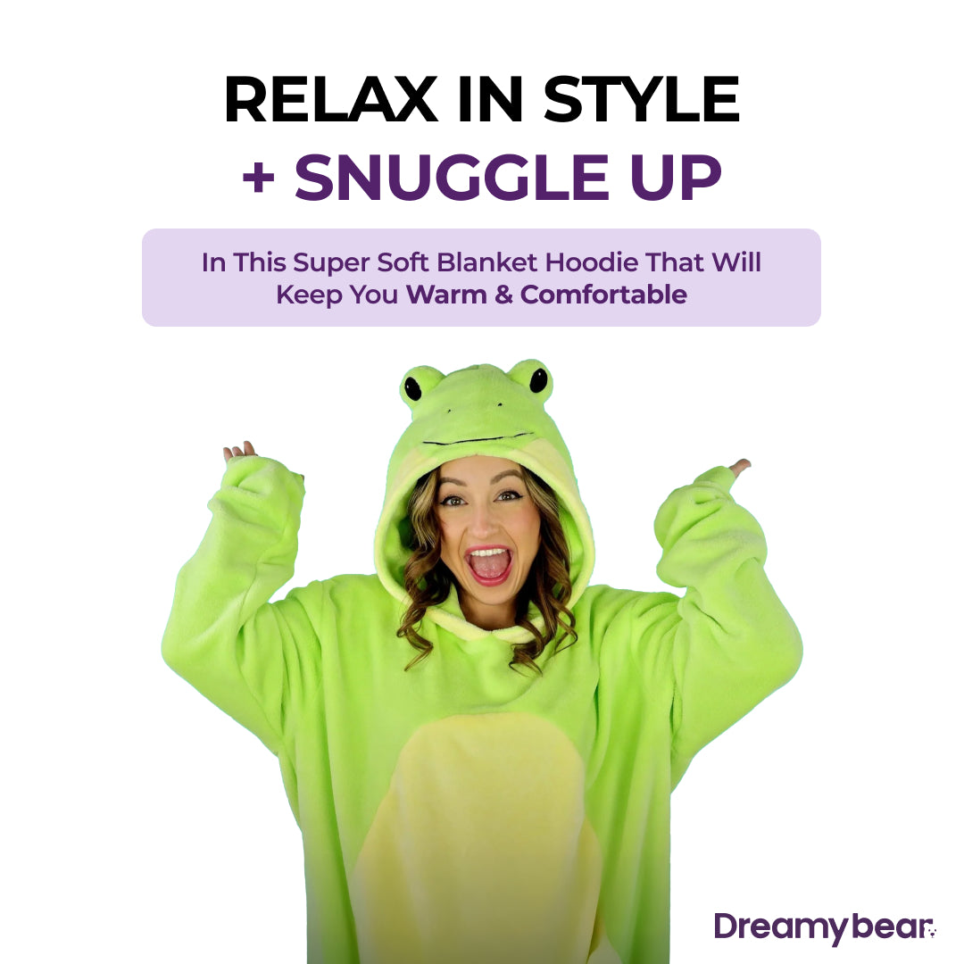 Snuggable Blanket Hoodie - Frog