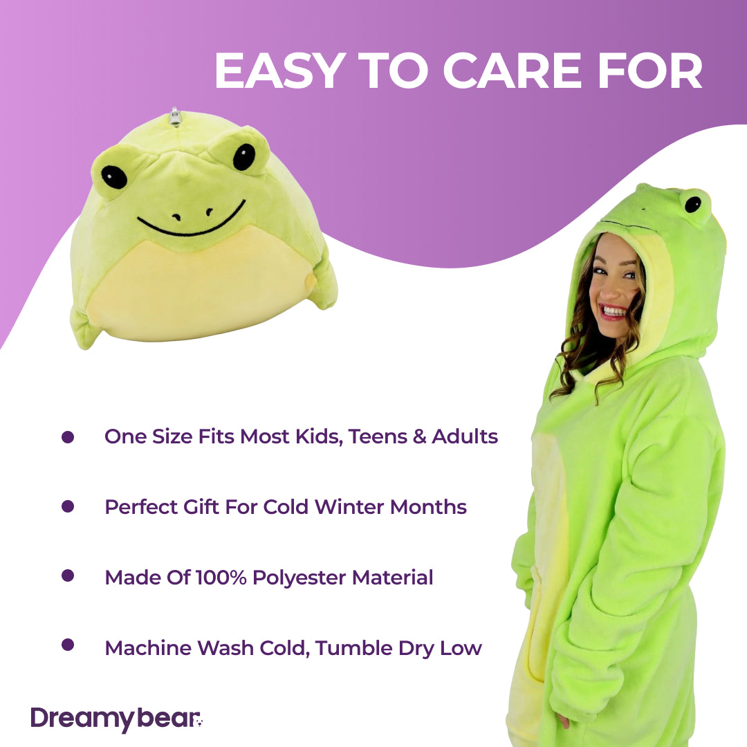 Snuggable Blanket Hoodie - Frog