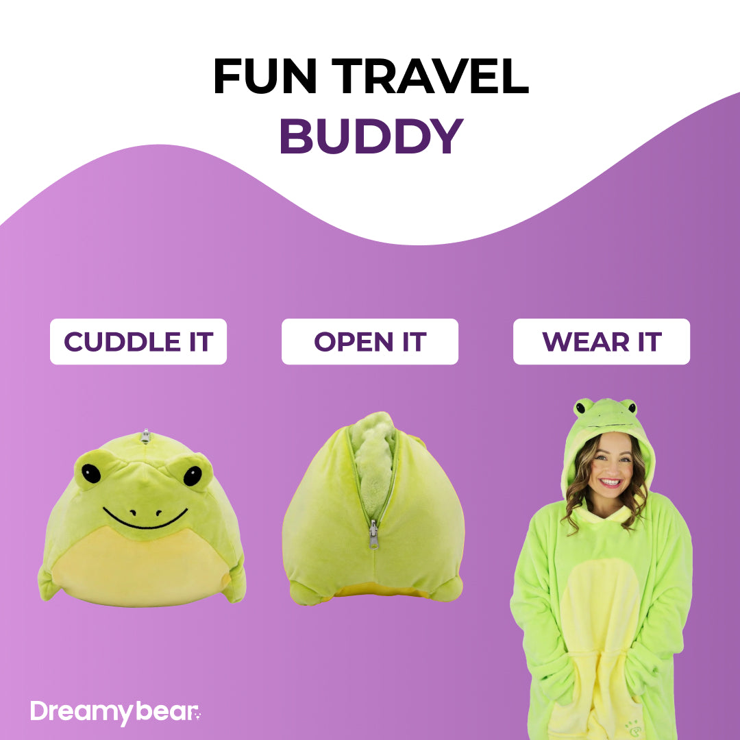 Snuggable Blanket Hoodie - Frog